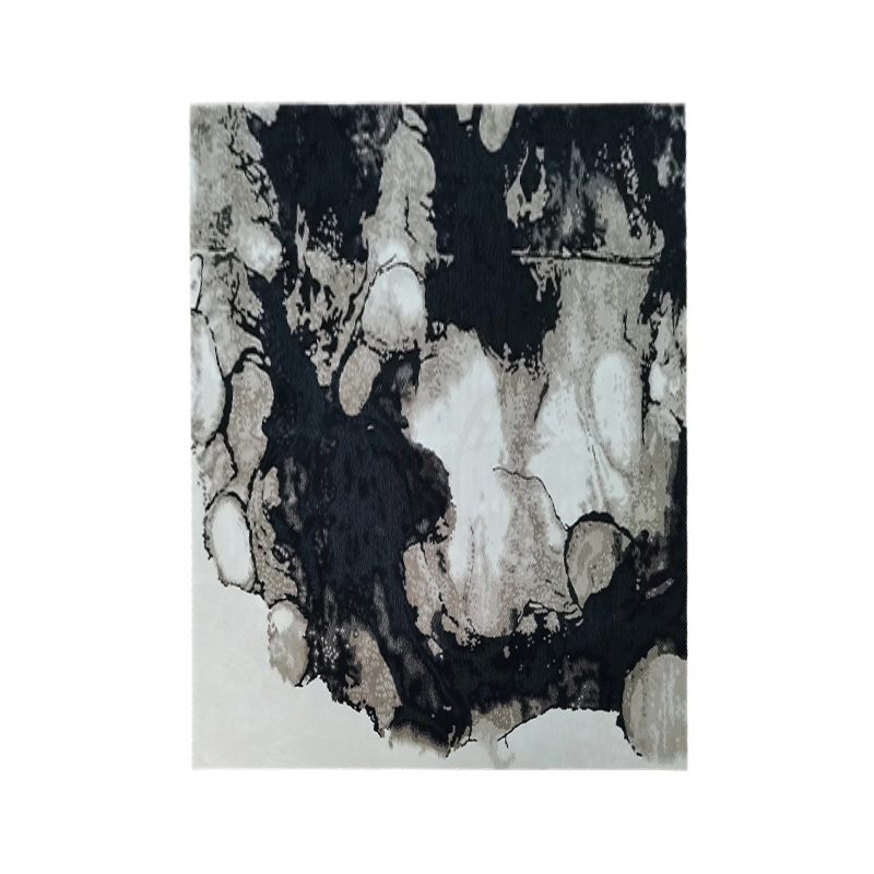 Is the gradient pattern of Chinese style ink painting carpet suitable for multi-style decoration and can it enhance the visual level?